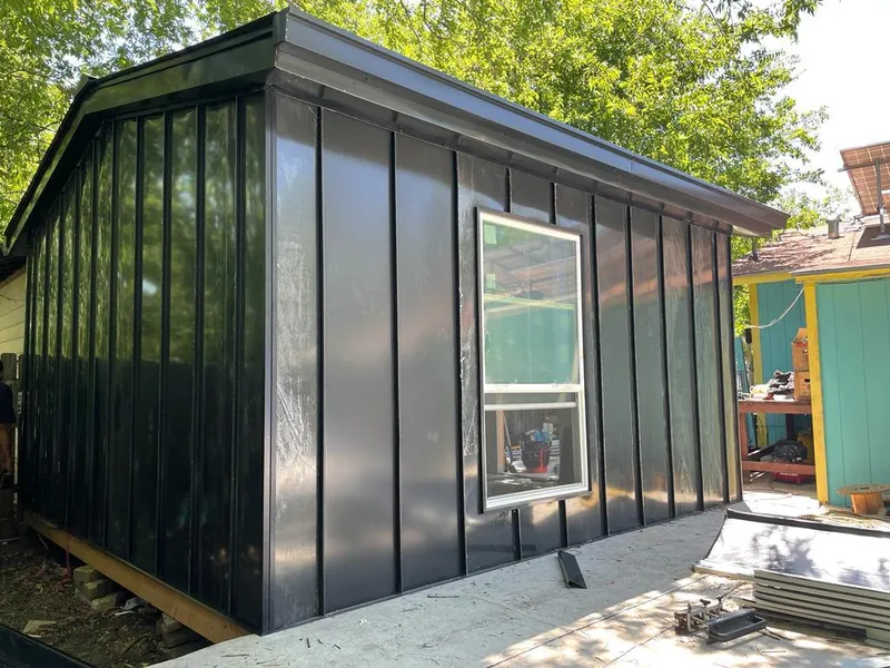 Black standing seam metal wall panels for Metal Roof Installation in Lake Morton-Berrydale