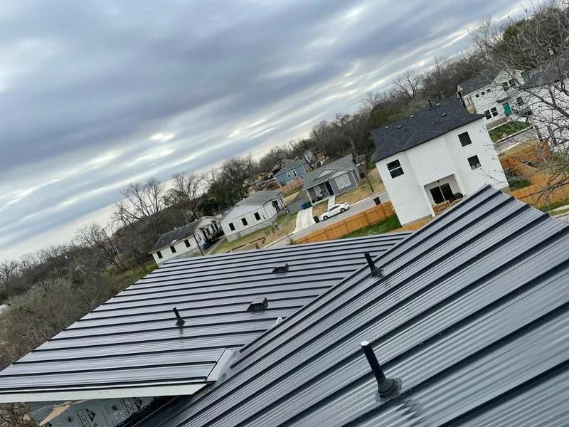 Standing seam metal roof panels with vents for Skylight Repair in Lake Morton-Berrydale